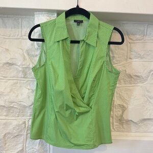 Talbots Lime Green Sleeveless Blouse